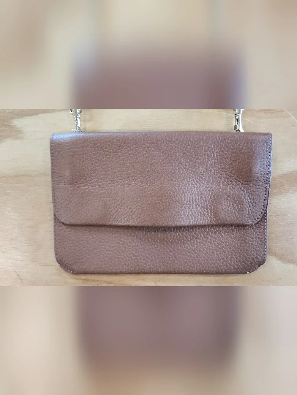 Cuyana System Flap Bag in Dark Chesnut